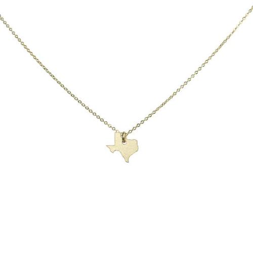 State Necklace - Necklaces - Gold - Gold / TX - Azil Boutique
