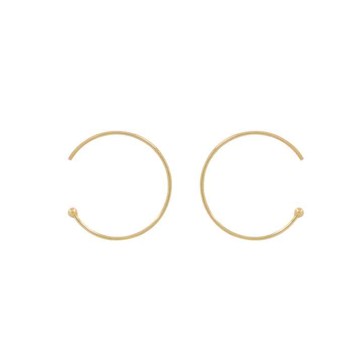 SALE - Endless Ball End Hoops - Earrings - Gold - Gold / 18mm - Azil Boutique