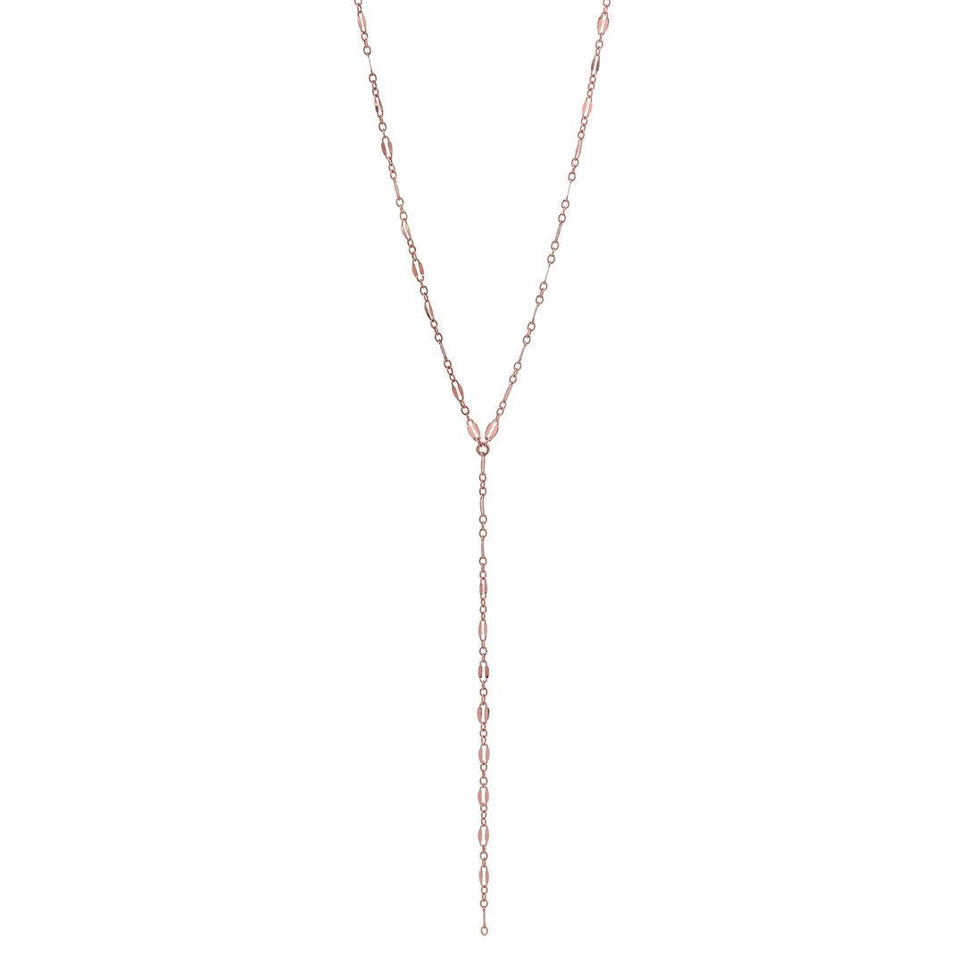 SALE - Geometric Cable Chain Y-Drop Necklace - Necklaces - 17 inches - 17 inches / Rosegold - Azil Boutique