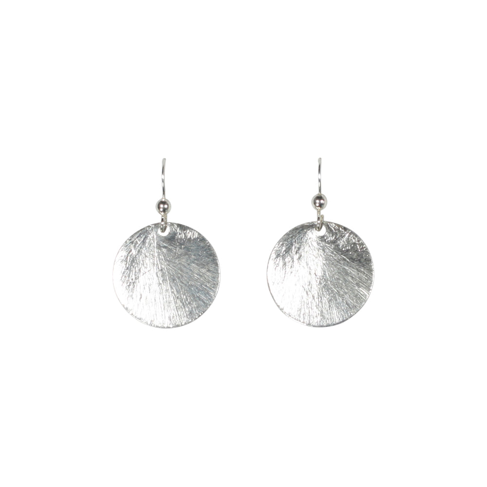 SALE - Brushed Disc Earrings - Earrings - Silver - Silver / Large - Azil Boutique
