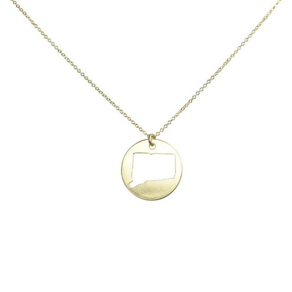 SALE - State Outline Necklace - Necklaces - Gold - Gold / CT - Azil Boutique