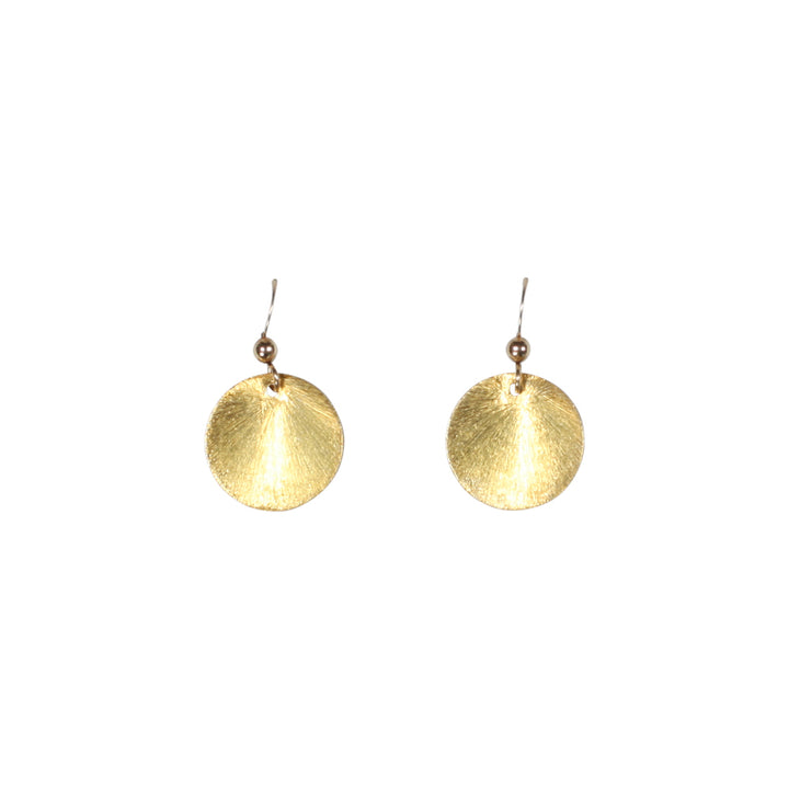 SALE - Brushed Disc Earrings - Earrings - Gold - Gold / Medium - Azil Boutique