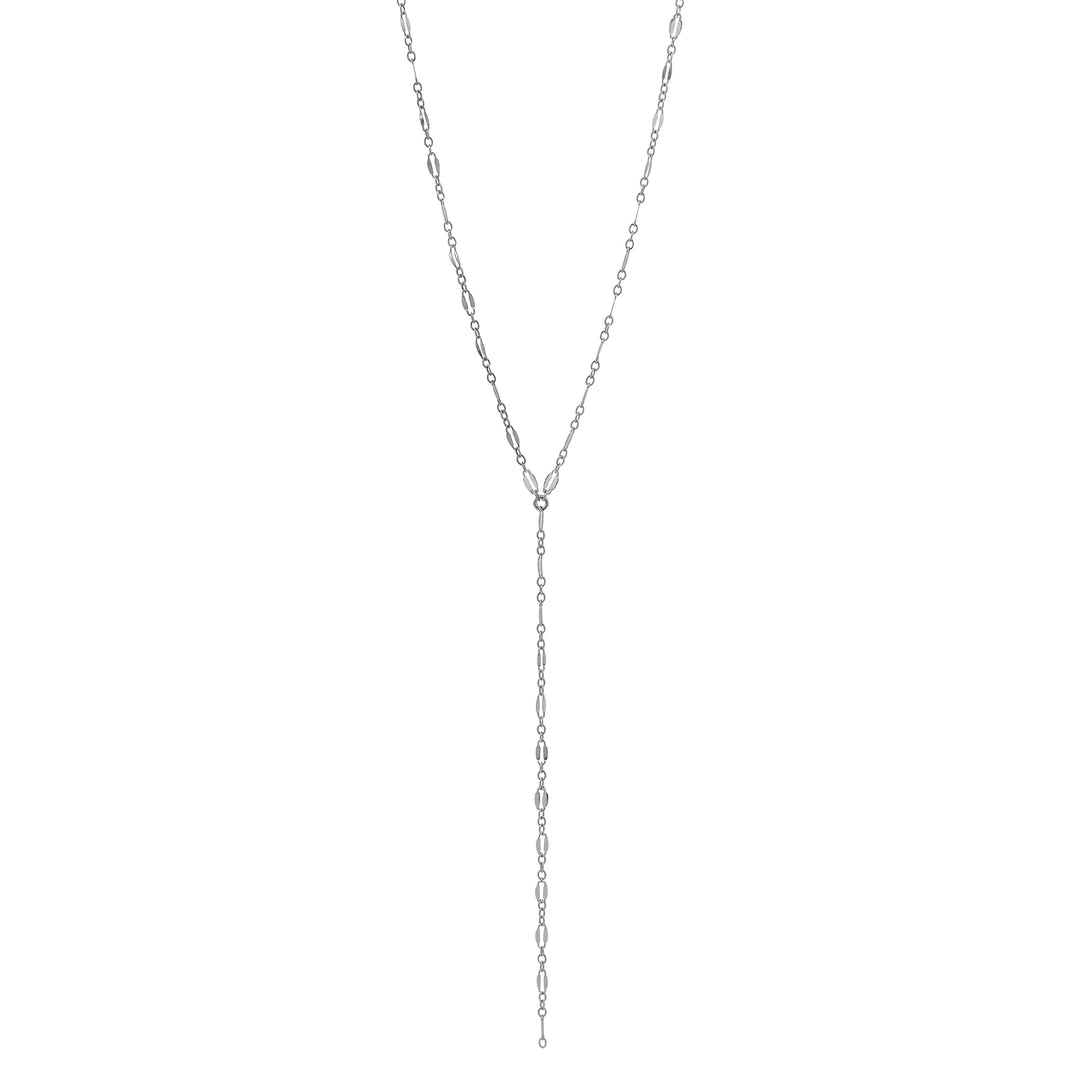 SALE - Geometric Cable Chain Y-Drop Necklace - Necklaces - 17 inches - 17 inches / Silver - Azil Boutique