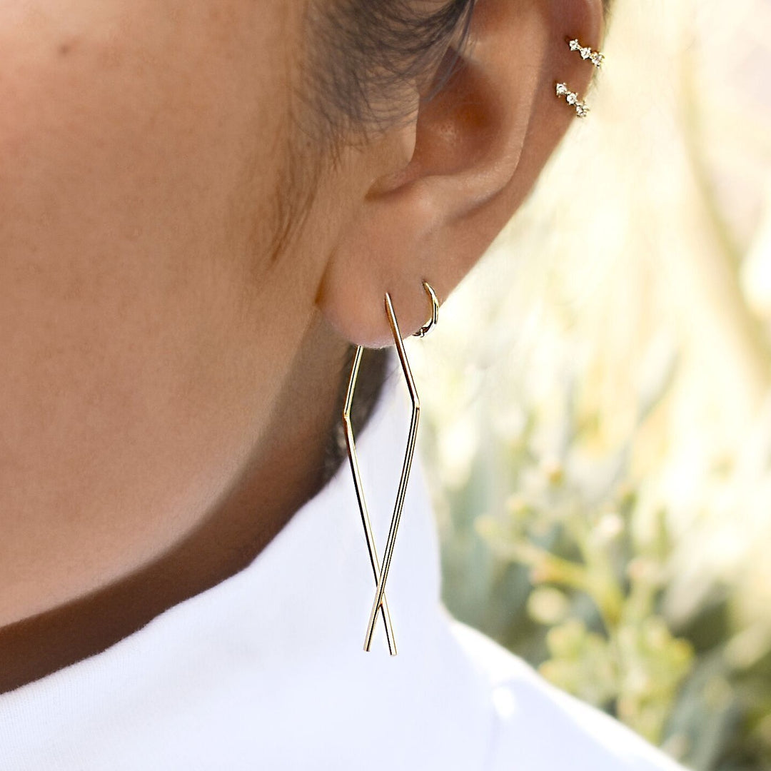 Infinity Diamond Hoops - Earrings -  -  - Azil Boutique