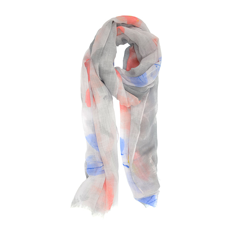 Painterly Floral Scarf (more colors) - Scarves - Pink - Pink - Azil Boutique