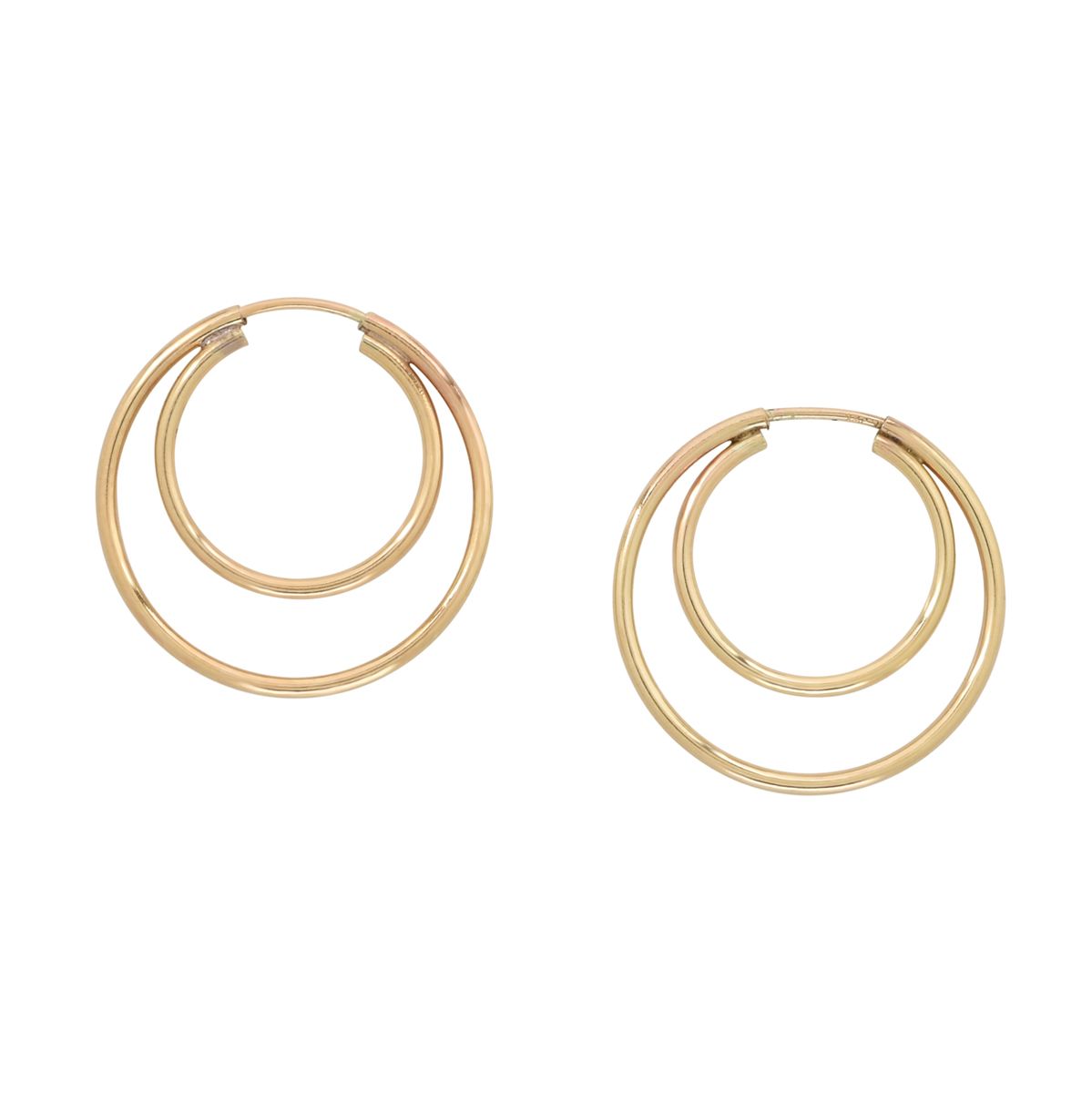 Double circle sale earrings