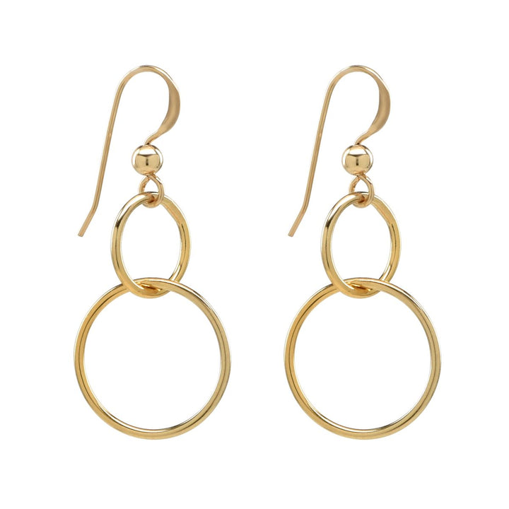 Duo Dangle Hoop - Earrings - Gold - Gold / Large - Azil Boutique
