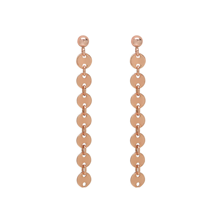 Tiny Disc Drop Earrings - Earrings - Rose Gold - Rose Gold - Azil Boutique