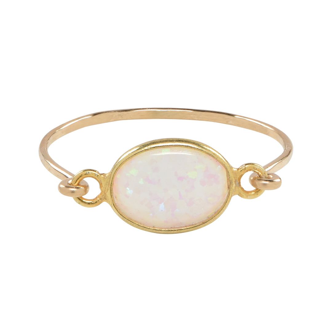 Oval Opal Ring - Rings - 5 - 5 - Azil Boutique