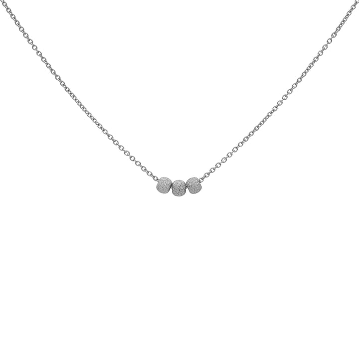 14k Solid Gold Triple Stardust Necklace - Necklaces - White Gold - White Gold - Azil Boutique