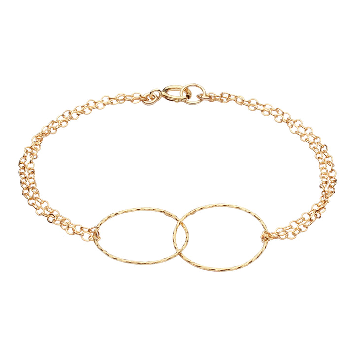 Double Diamond Cut Circles Bracelet - Bracelets - Gold - Gold - Azil Boutique