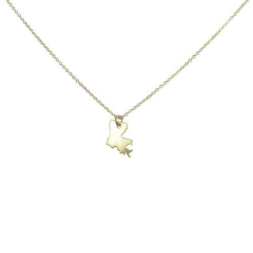 State Necklace - Necklaces - Gold - Gold / LA - Azil Boutique