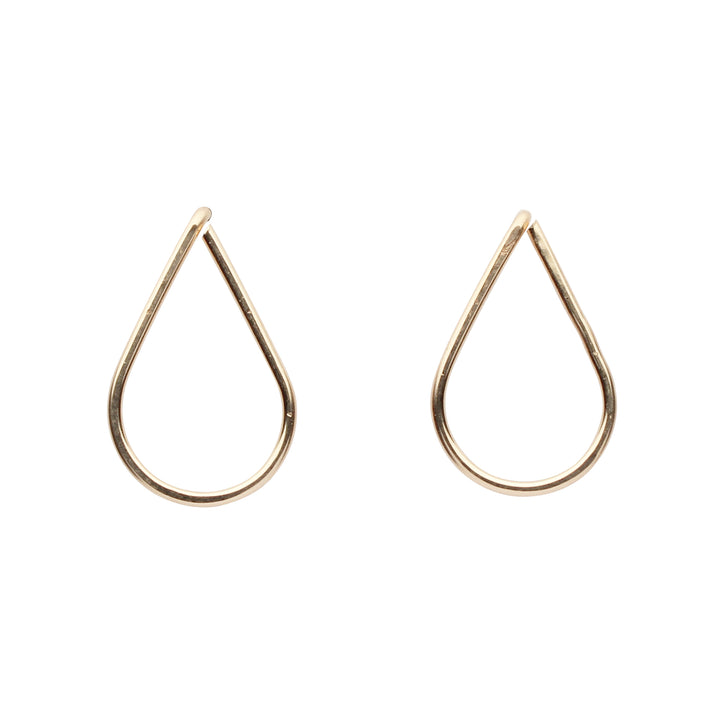 Teardrop Wirewrapped Studs - Earrings - Gold - Gold / Small - Azil Boutique