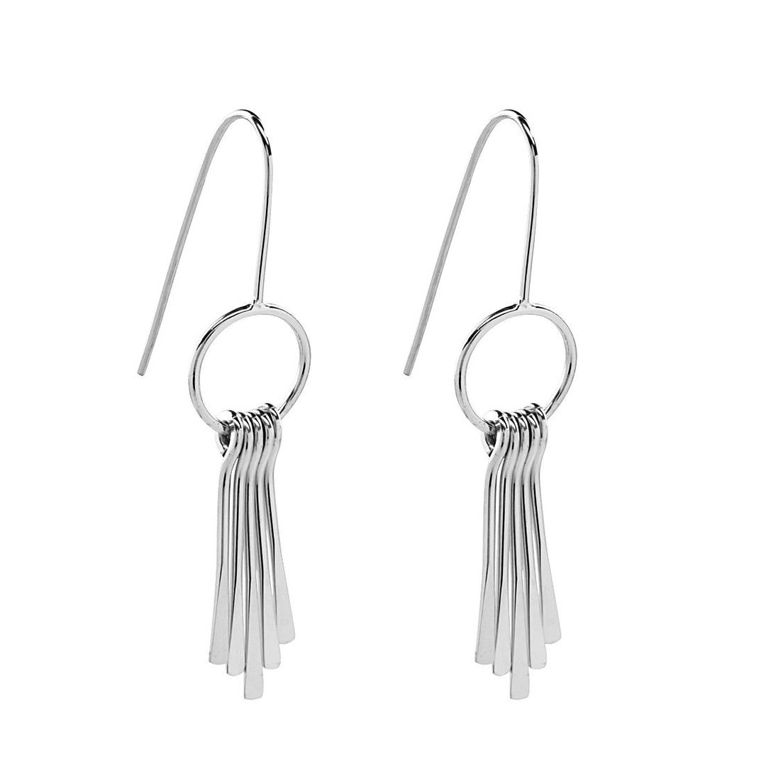 Fringe Earrings - Earrings - Silver - Silver - Azil Boutique