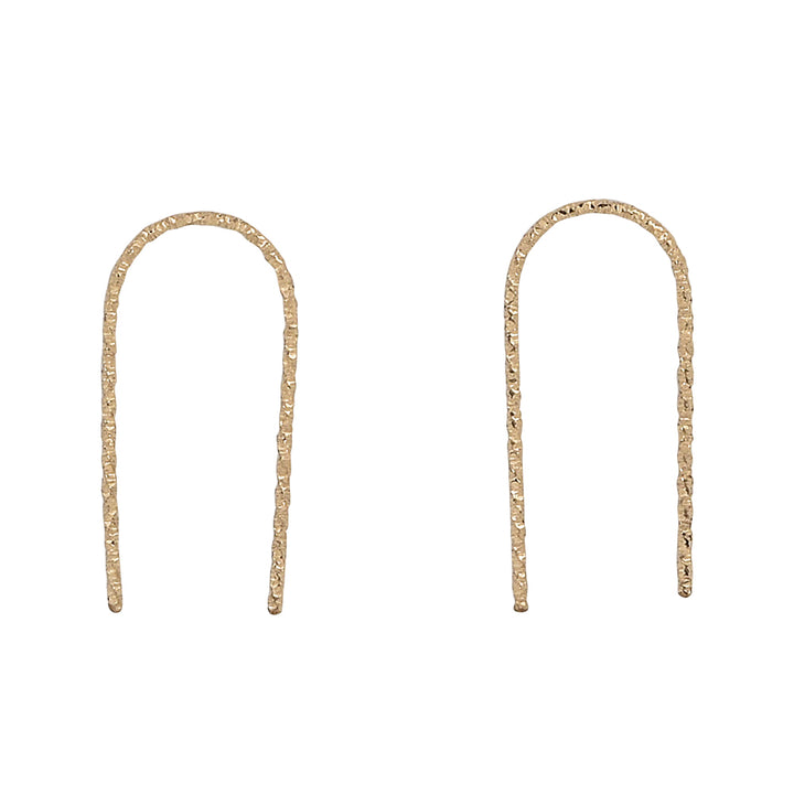 SALE - Diamond Cut Arc Earrings - Earrings - Gold - Gold / Medium - Azil Boutique