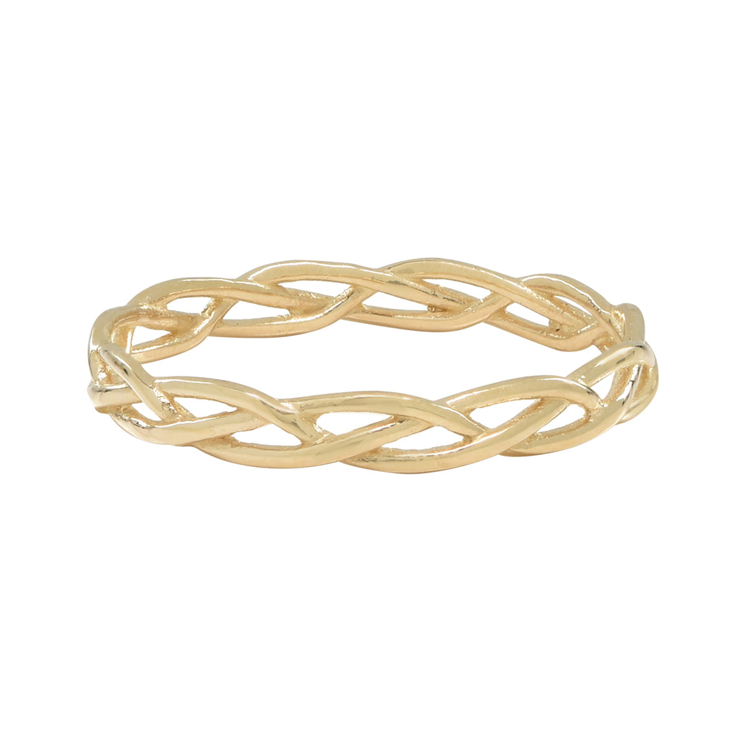 10k Solid Gold Twist Ring - Rings - 5 - 5 - Azil Boutique