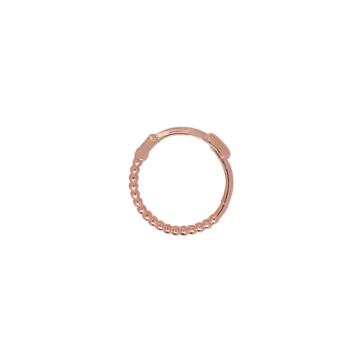 10k Solid Gold Twisted Huggie - Earrings - Rose Gold - Rose Gold / 10mm - Sold Individually - Azil Boutique