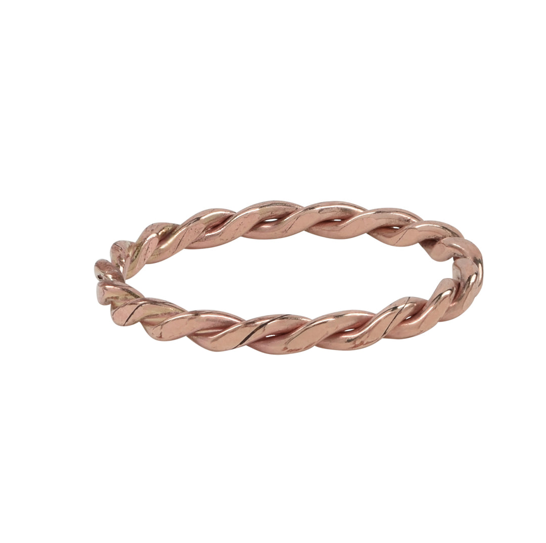 Flat Braided Ring - Rings - Rosegold - Rosegold / 5 - Azil Boutique