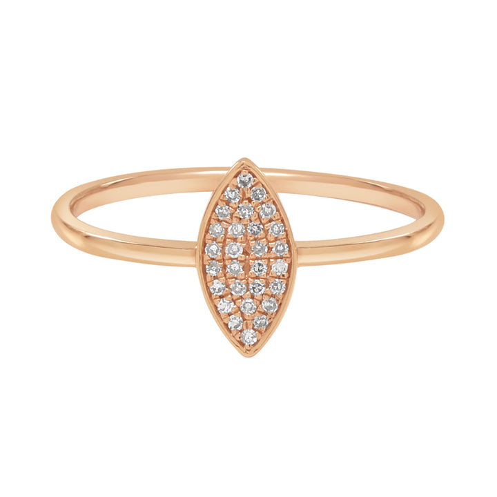 18k Marquise Diamond Ring - Rings - Rosegold - Rosegold / 5 - Azil Boutique