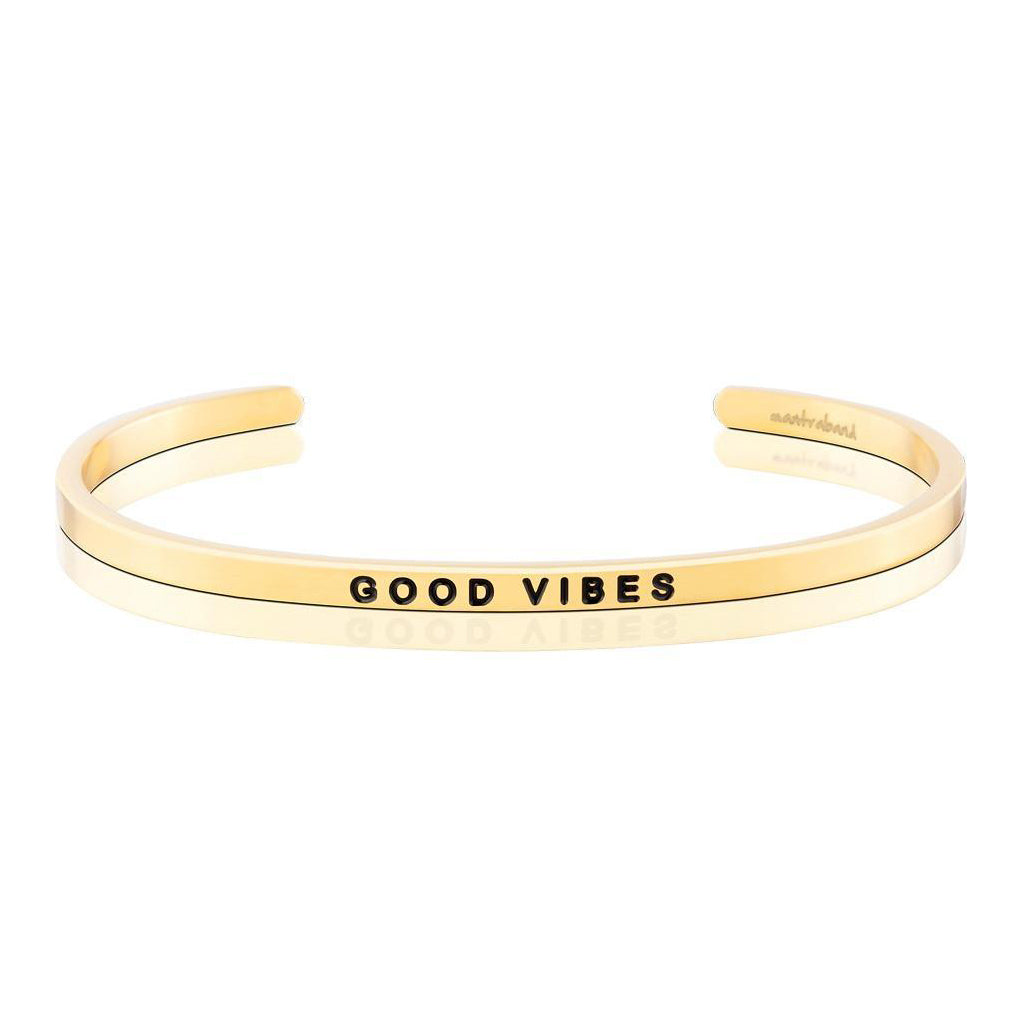 Mantra Bands - Bracelets - Gold - Gold / Good Vibes - Azil Boutique