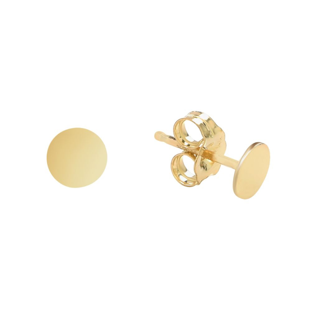 Solid Circle Studs - Earrings - Gold - Gold / Large - Azil Boutique