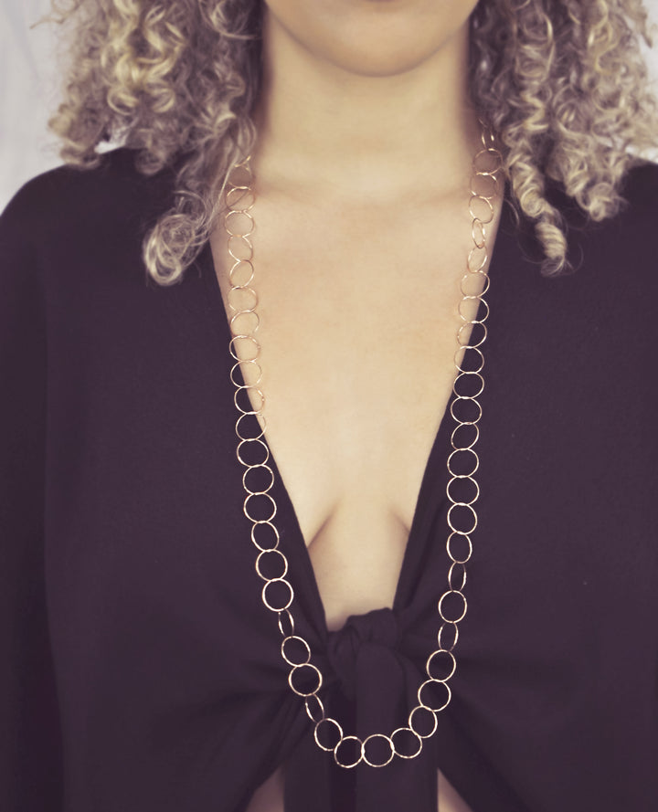 Multi-Interlocking Diamond Cut Necklace - Necklaces -  -  - Azil Boutique