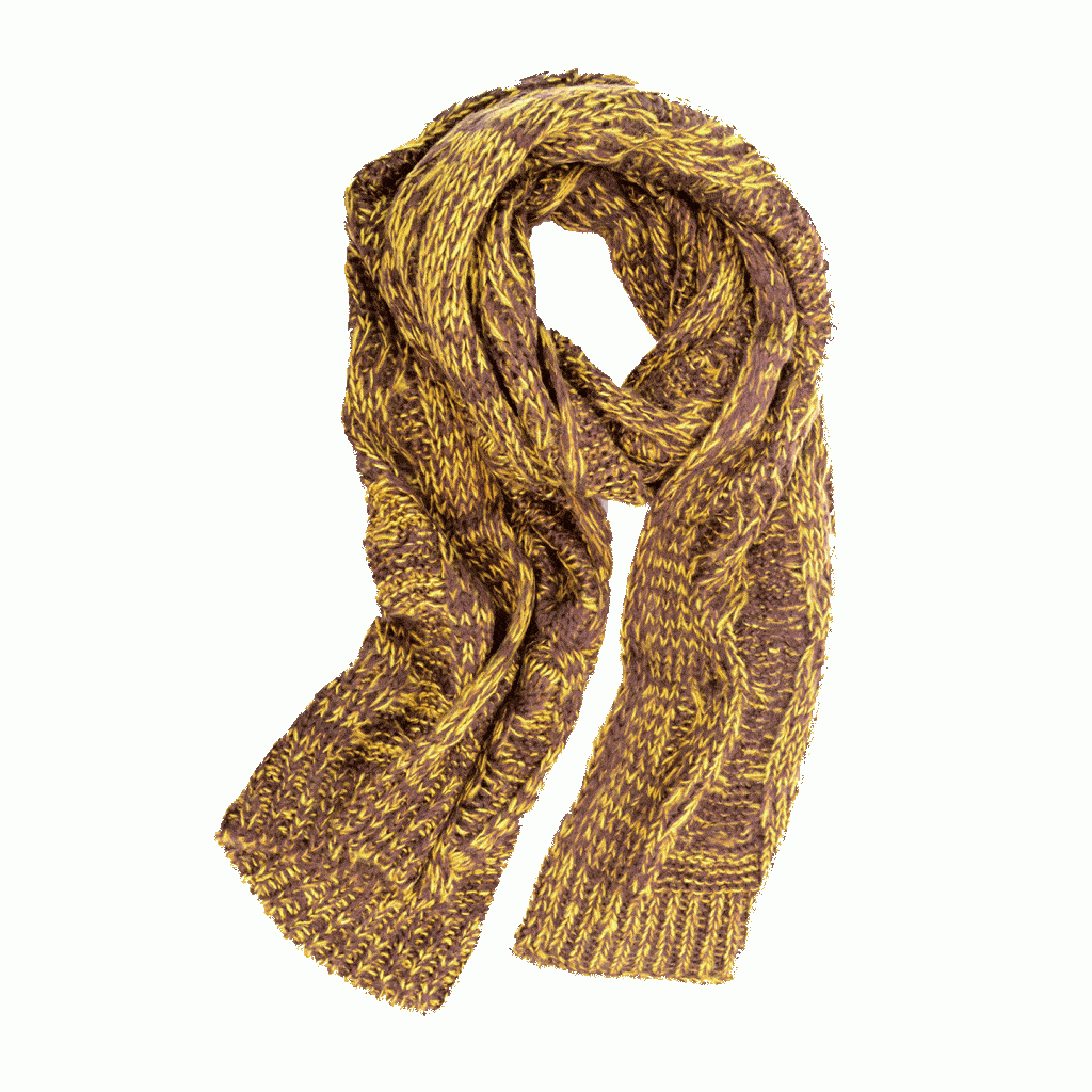 Yellow Knit Scarf - Scarves - 02 - 02 - Azil Boutique