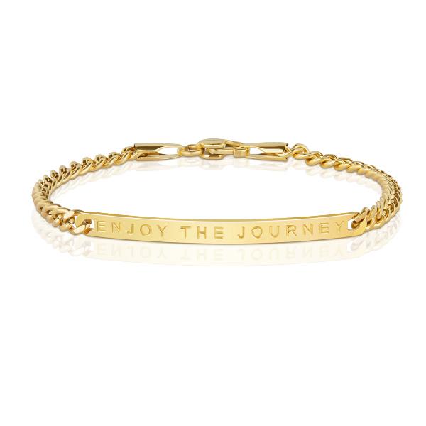Mantra Curb Chain Bracelets (more quotes) - Bracelets - Enjoy the Journey - Enjoy the Journey / 6.5" - Azil Boutique