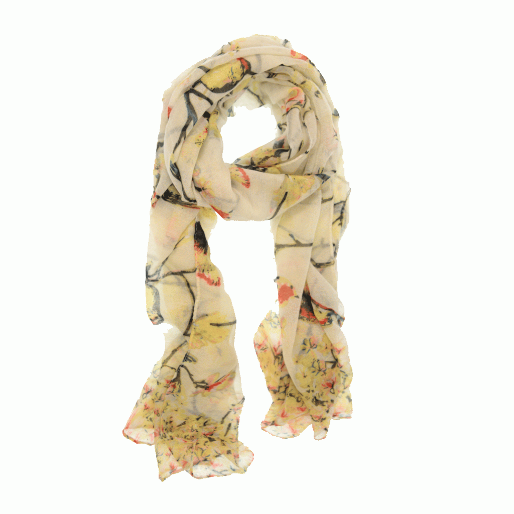 Ivory Free As A Bird Scarf - Scarves -  -  - Azil Boutique