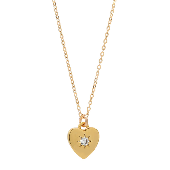 Tiny CZ Star Heart Necklace - Necklaces -  -  - Azil Boutique