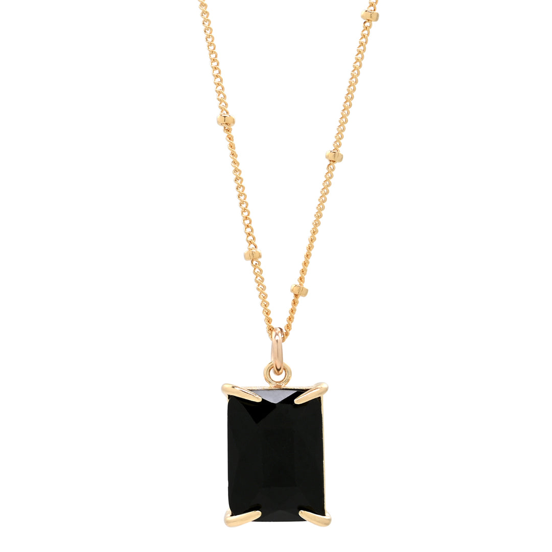 Black Emerald Necklace - Necklaces -  -  - Azil Boutique