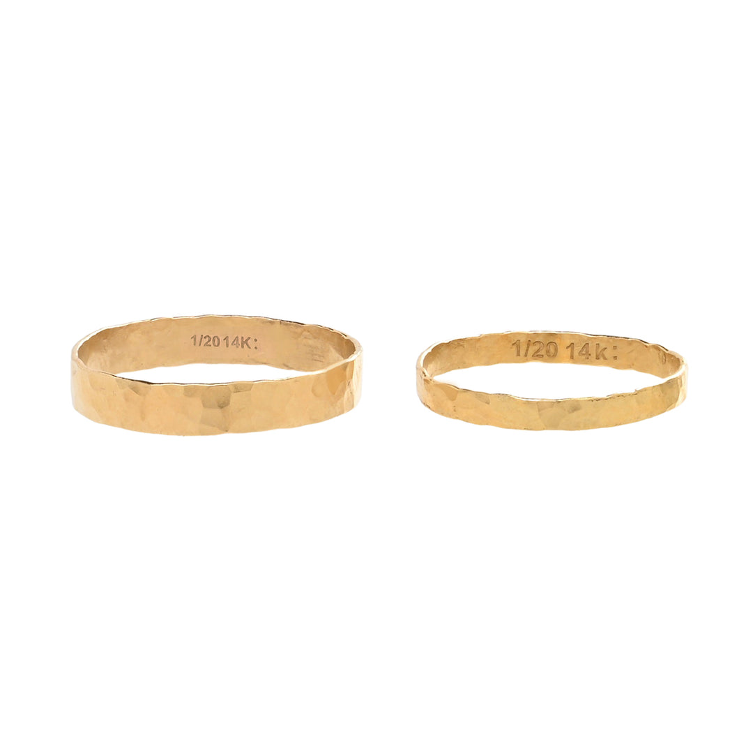 Thick Hammered Band Ring - Rings -  -  - Azil Boutique