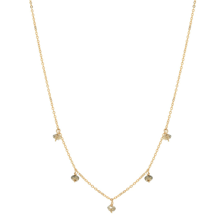 Tiny Labradorite Stone Drop Necklace - Necklaces -  -  - Azil Boutique