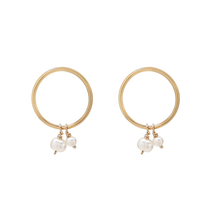 Halo Duo Pearl Studs - Earrings - Large - Large - Azil Boutique