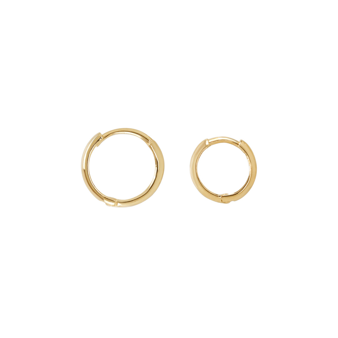 10k Solid Gold Chunky Huggies - Earrings -  -  - Azil Boutique