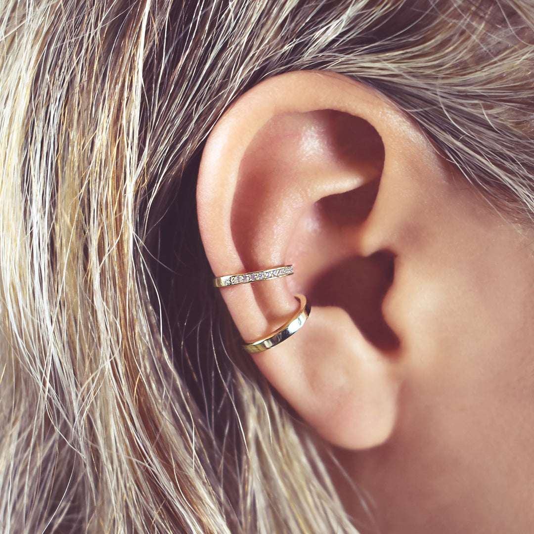 CZ Channel Middle Ear Cuff - Earrings -  -  - Azil Boutique