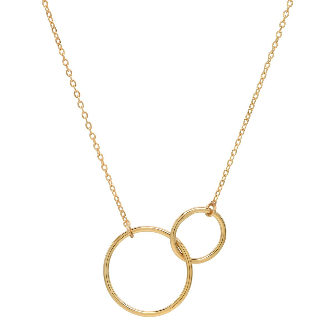 Circle Duo Necklace - Necklaces - Gold - Gold / Large - Azil Boutique