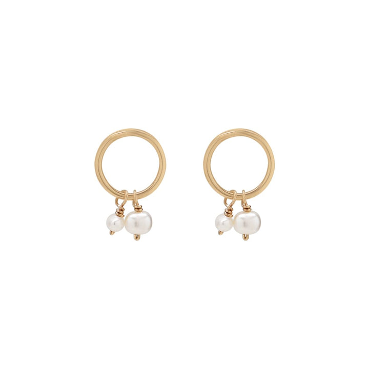 Halo Duo Pearl Studs - Earrings - Small - Small - Azil Boutique