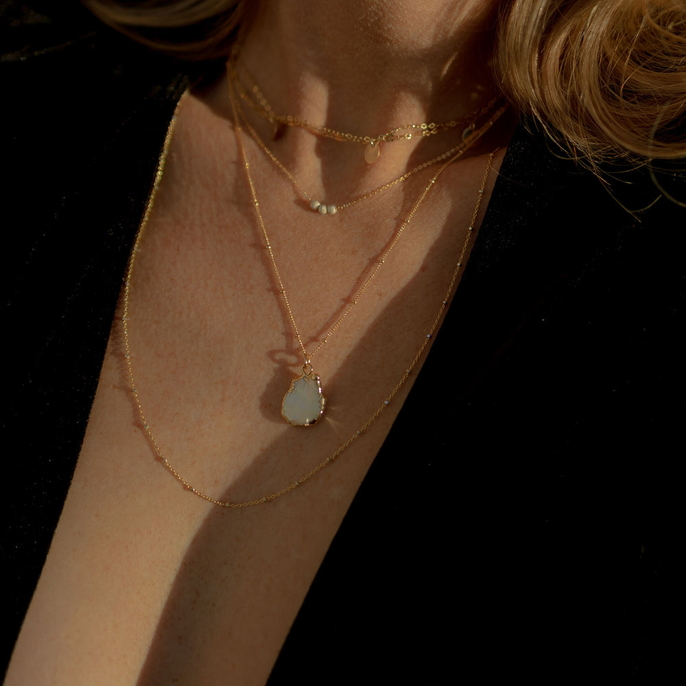 SALE - Triple Stardust Ball Necklace - Necklaces -  -  - Azil Boutique