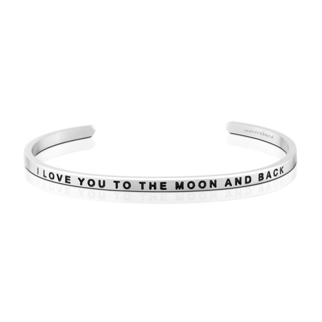 Mantra Bands - Bracelets - Silver - Silver / To The Moon & Back - Azil Boutique