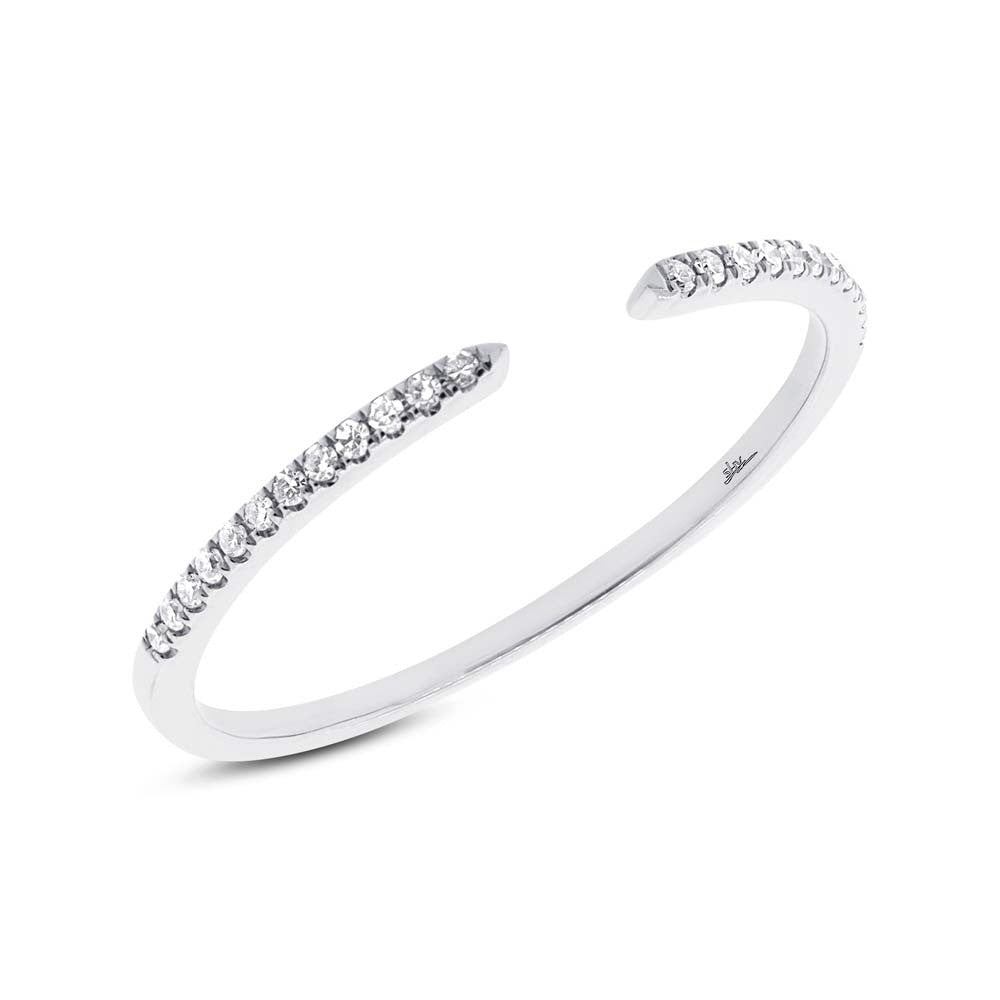 Diamonds Open Ring - Misc - White gold - White gold / 5 - Azil Boutique