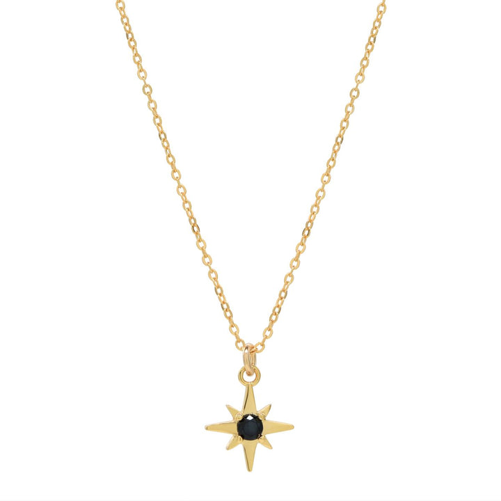 Black CZ Star Necklace - Necklaces -  -  - Azil Boutique